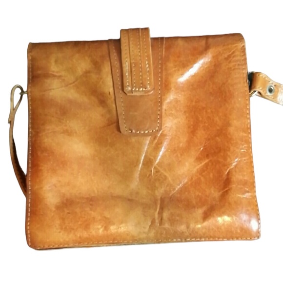 Vintage Cognac Crossbody Purse - Picture 7 of 12